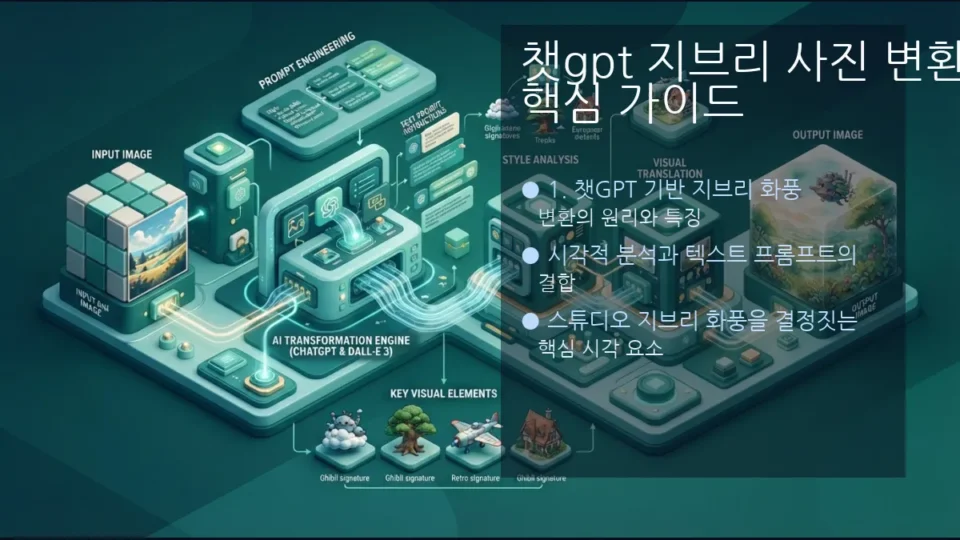챗gpt 지브리 사진 변환 핵심 가이드