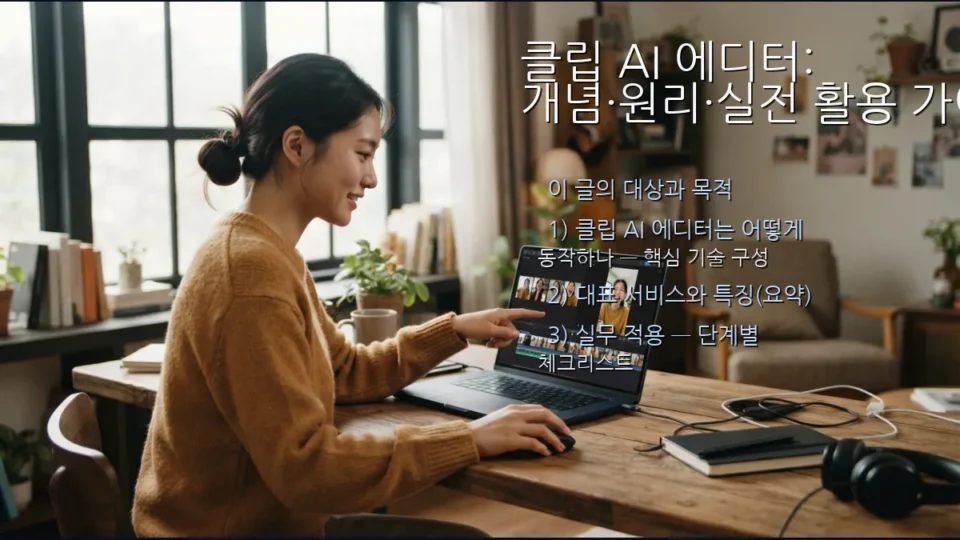클립 AI 에디터: 개념·원리·실전 활용 가이드