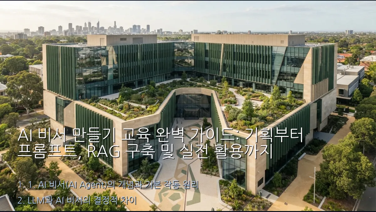 AI 비서 만들기 교육 완벽 가이드: 기획부터 프롬프트, RAG 구축 및 실전 활용까지