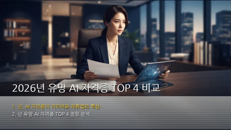 2026년 유망 AI 자격증 TOP 4 비교 가이드: AICE·Gemini Educator·MS AI-900·ADsP 난이도부터 직무 활용법까지