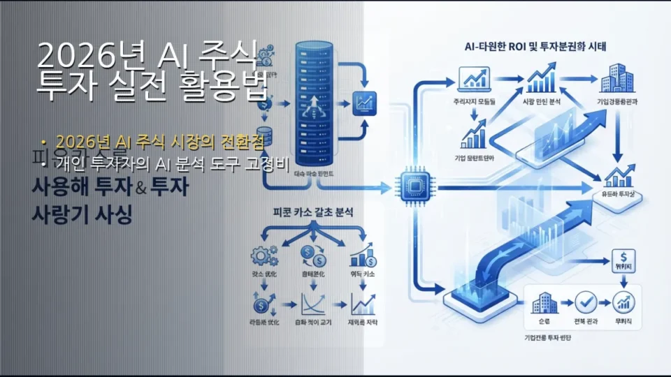 2026년 AI 주식 투자 실전 활용법: AI 분석 도구 고정비 절감부터 기업별 AI ROI·추론 매출 검증 매매 전략까지