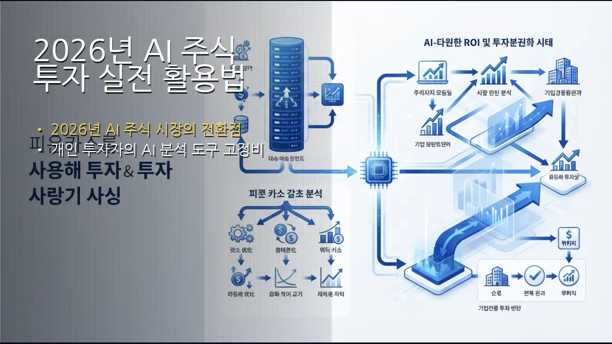 2026년 AI 주식 투자 실전 활용법: AI 분석 도구 고정비 절감부터 기업별 AI ROI·추론 매출 검증 매매 전략까지
