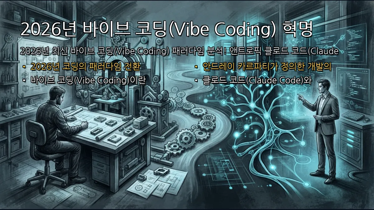 2026년 바이브 코딩(Vibe Coding) 혁명: 클로드 코드(Claude Code)·코덱스(Codex) 활용법부터 1인 기업 소프트웨어 생태계 변화와 투자 시사점