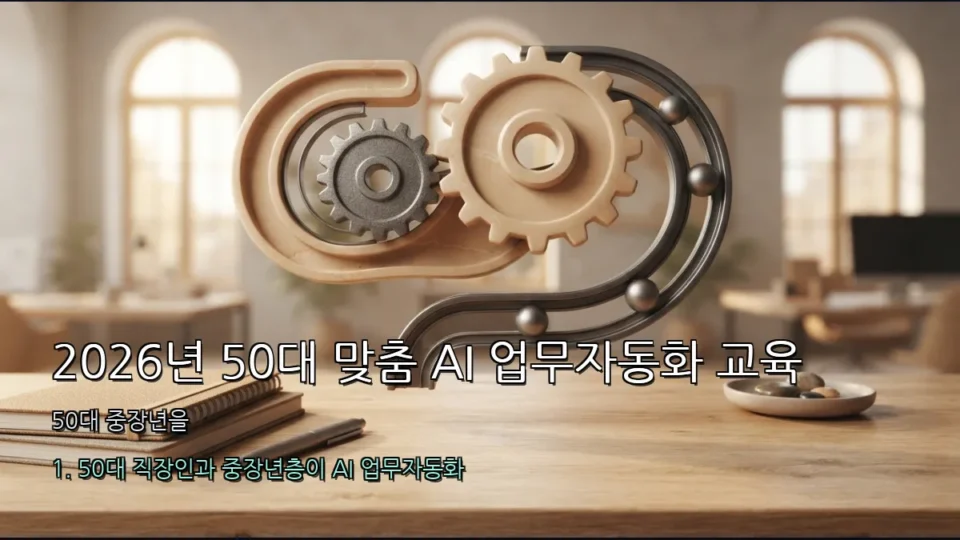 2026년 50대 맞춤 AI 업무자동화 교육 가이드: 국비지원 KDC·50플러스 무료 과정과 비코딩 실무 커리큘럼 선택 기준