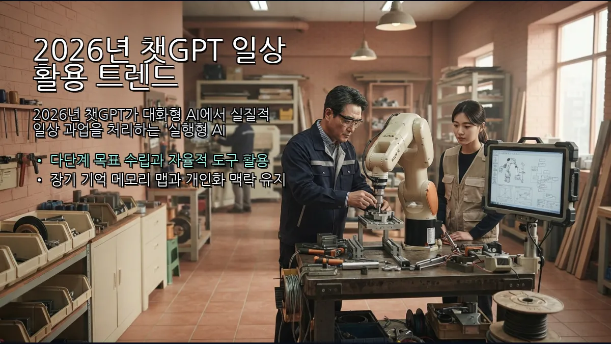 2026년 챗GPT 일상 활용 트렌드: 단순 대화에서 ‘실행형 AI 에이전트’로 변화한 일상과 실전 활용법