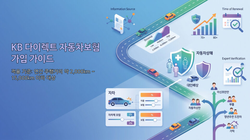 KB 다이렉트 자동차보험 가입 가이드: 할인 특약 활용과 보장 설계 노하우