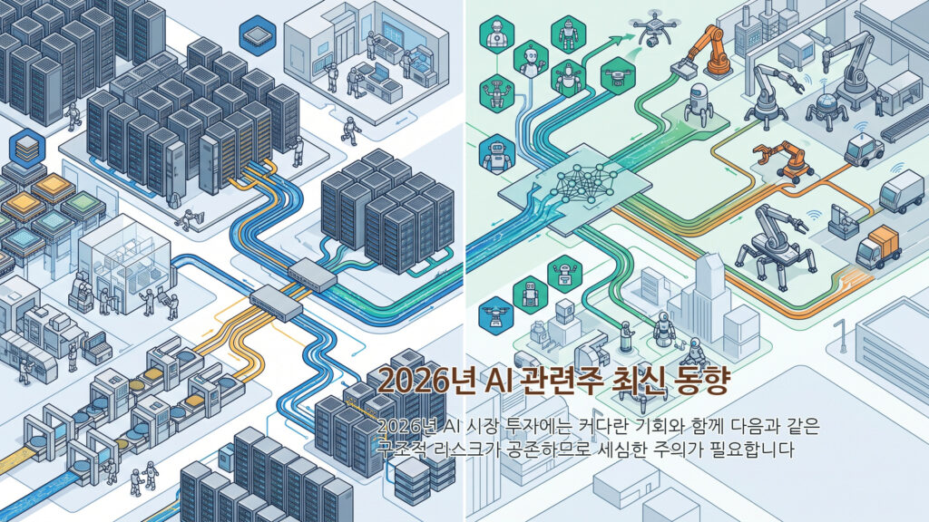 2026년 AI 관련주 최신 동향: 반도체 붐을 넘어 에이전트·피지컬 AI로 이동하는 시장 주도주 분석