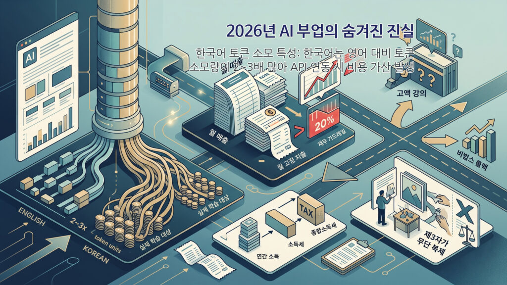 2026년 AI 부업의 숨겨진 진실: ‘딸깍 자동화’ 환상과 실질 마진·저작권·플랫폼 규제 극복 전략