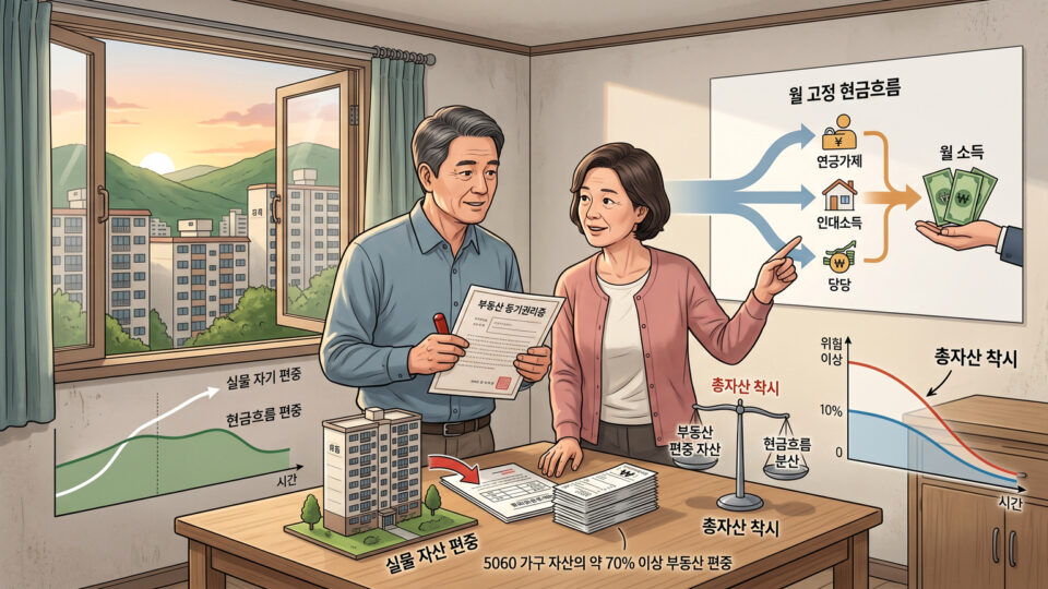 나이 들수록 마음이 편해지는 노후 자산 관리법: 총자산 착시를 깨는 월 고정 현금흐름 4단계 설계 전략
