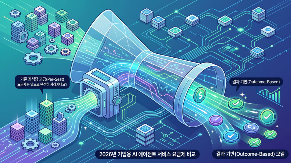 2026년 기업용 AI 에이전트 서비스 요금제 비교: 좌석당 과금의 붕괴와 결과 기반(Outcome-Based) 과금 도입 전략