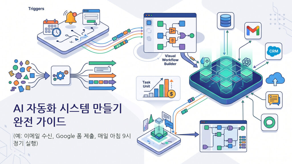 AI 자동화 시스템 만들기 완전 가이드: 코딩 없이 5단계로 구축하는 업무 파이프라인과 실패 방지 수칙