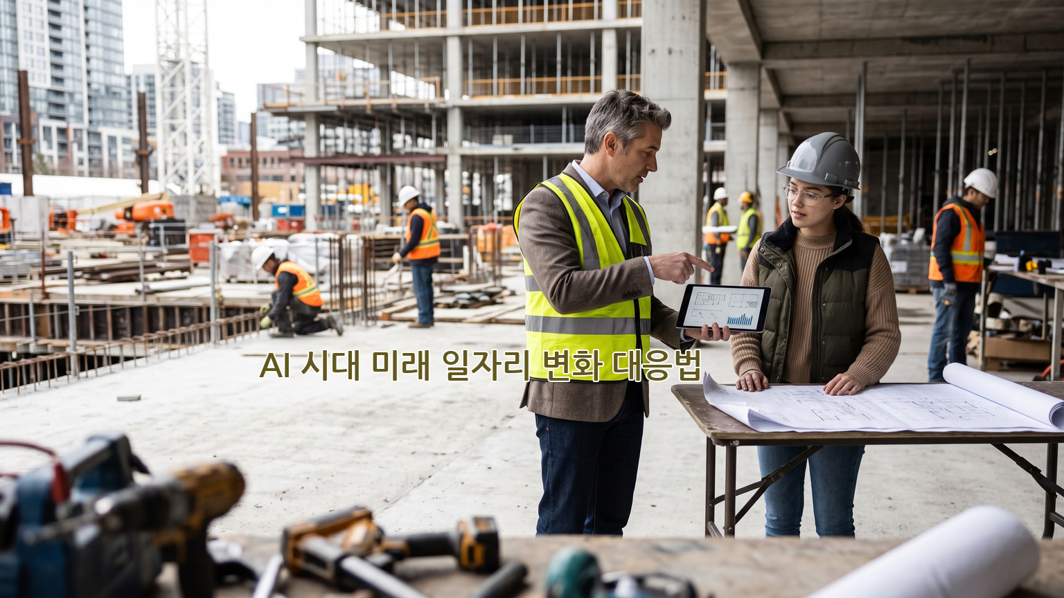 AI 시대 미래 일자리 변화와 직무 역량 대비 인포그래픽