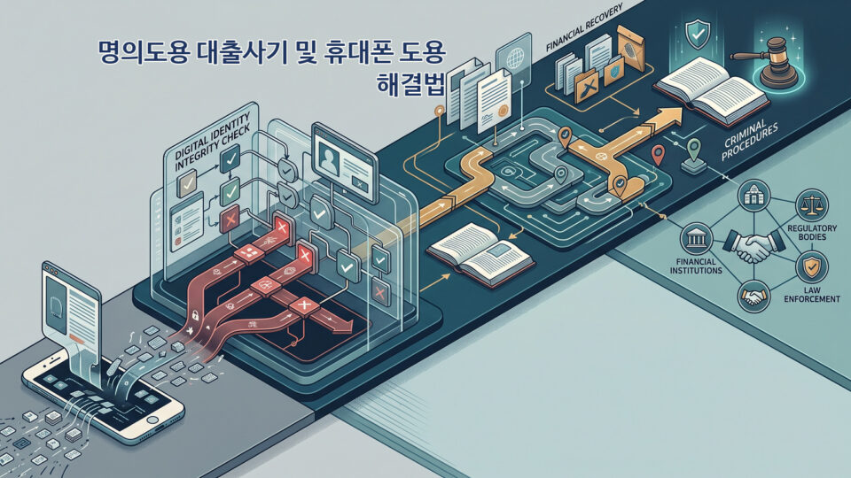 명의도용 대출사기 및 휴대폰 도용 해결법 인포그래픽