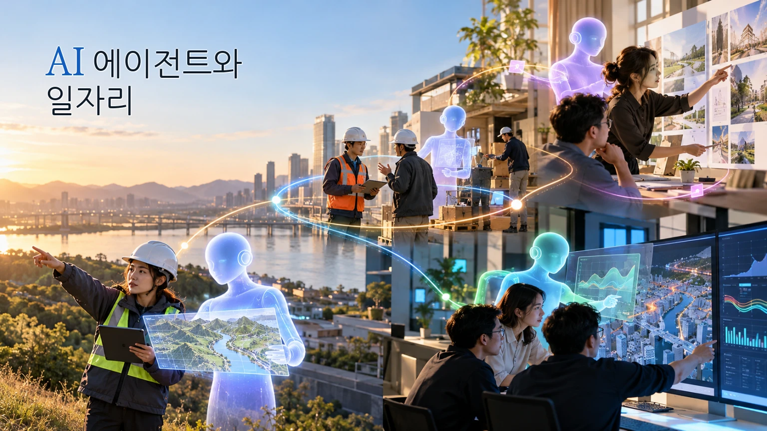 현장과 분석 업무에서 사람과 AI 도구가 협력하는 장면